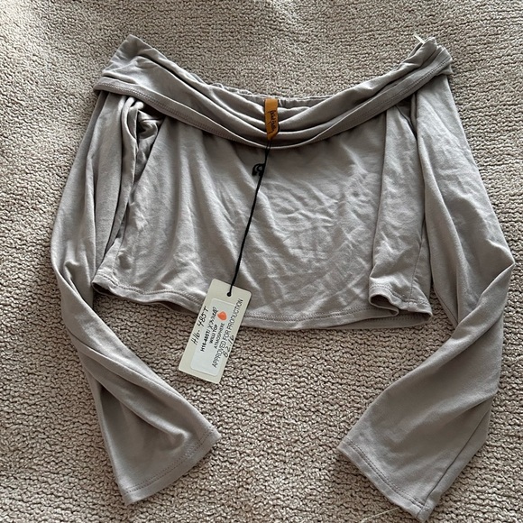 rachel pally off shoulder top long sleeve soft comfy top - Picture 3 of 3